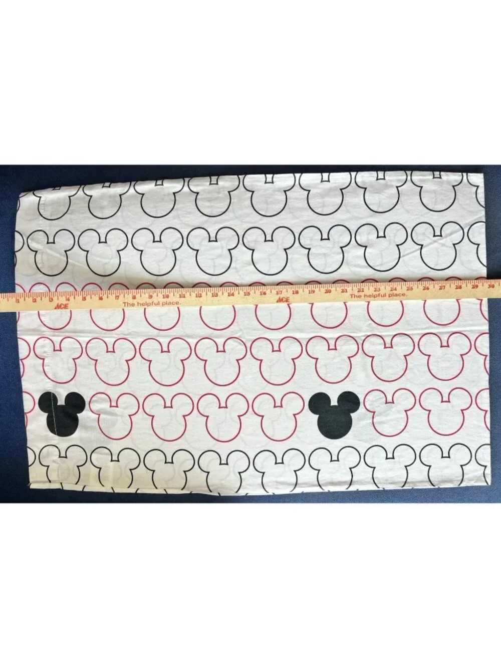 DISNEY HOME Pillow Case Standard Mickey Mouse Red White Black